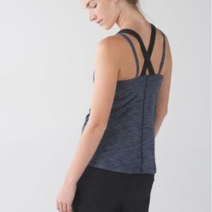 Lululemon Run For Gold Tank Heathered Deep Navy